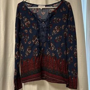 Vintage America Lace Up Top